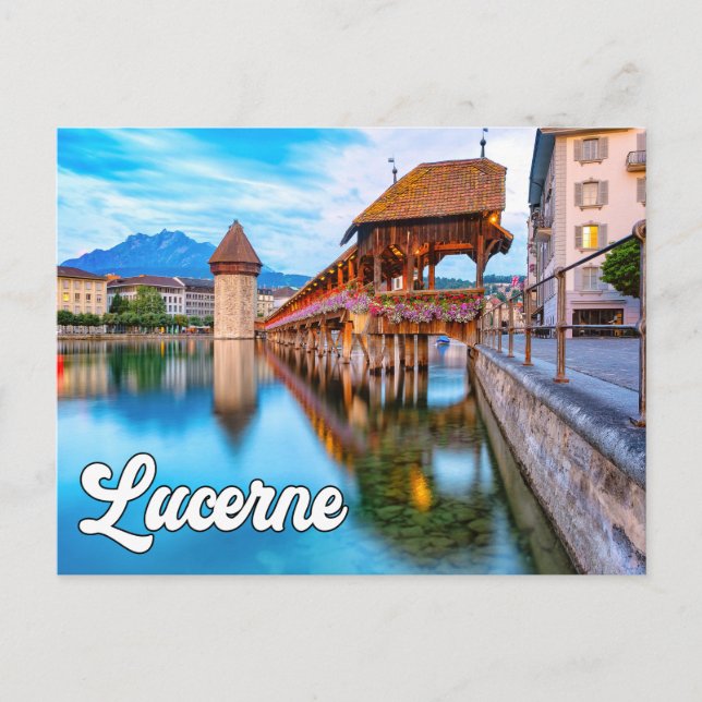 Postal Hola desde Lucerne, Suiza (Anverso)