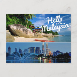 Postal Hola desde Malasia