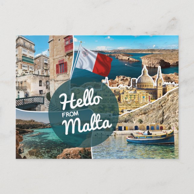 Postal Hola desde Malta (Anverso)
