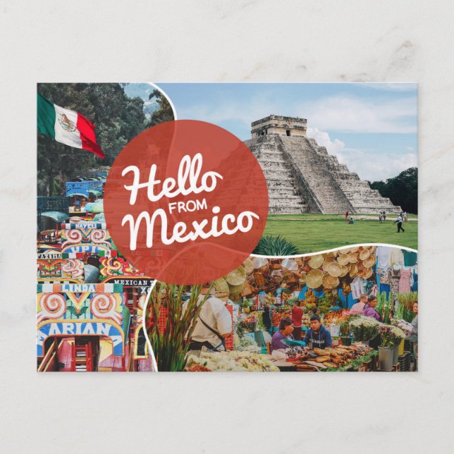 Postal Hola desde Mexico Postcard (Anverso)