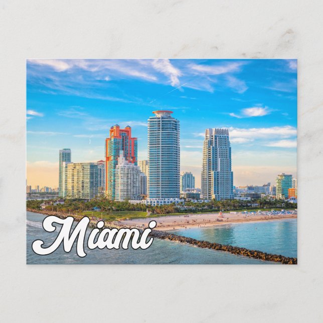 Postal Hola desde Miami, Florida, Estados Unidos (Anverso)