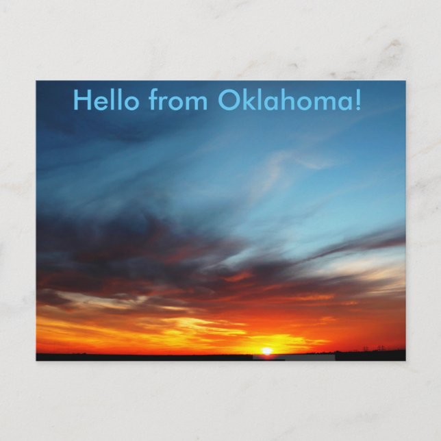 Postal Hola desde Oklahoms (Anverso)
