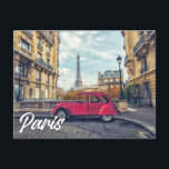 Postal Hola desde París, Francia<br><div class="desc">Esta única postal de viaje muestra una fotografía de la hermosa e histórica ciudad de París,  Francia,  a primera hora de la tarde. Por favor,  siéntase libre de ajustar todas las opciones disponibles como desee.</div>