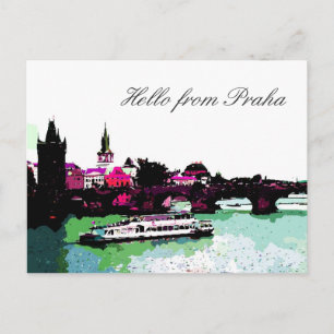 Postal Hola desde Praha txt