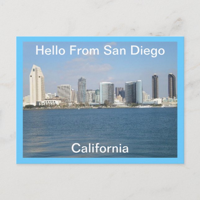 Postal Hola desde San Diego, California Postcard (Anverso)