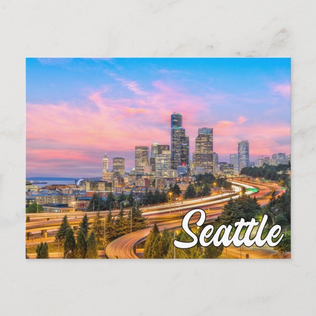 Postal Hola Desde Seattle, Washington (Anverso)
