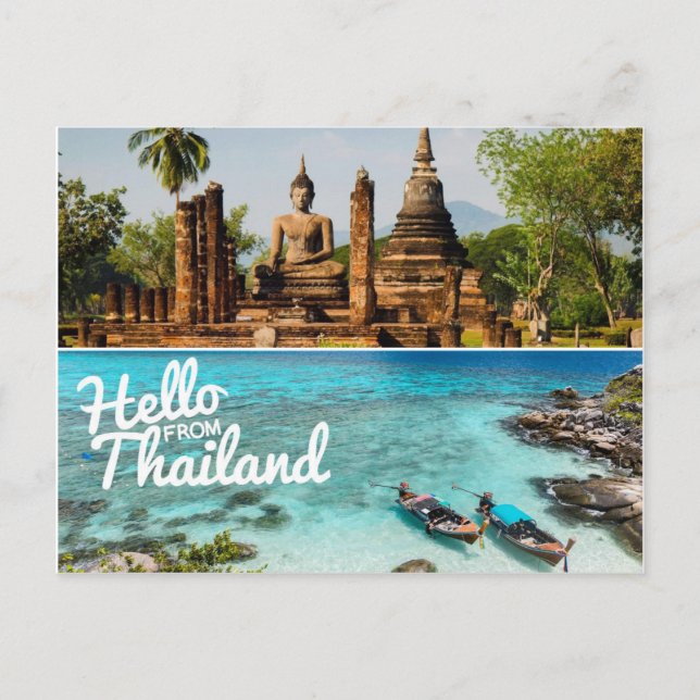 Postal Hola desde Tailandia (Anverso)