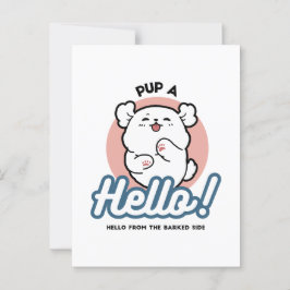Postal ¡Hola! - Diseño feliz de Personalizados de perros 