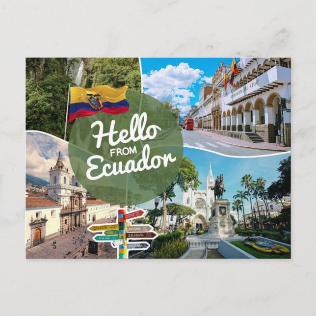 Postal Hola, Ecuador (Anverso)