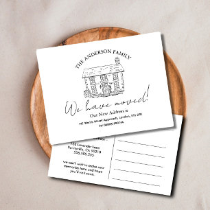 Postal Hola, Editable Somos nuevos en la foto del barrio.