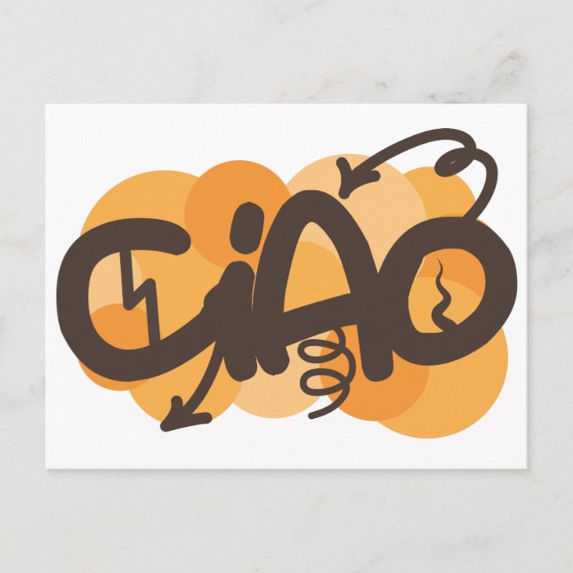 Postal Hola en italiano (Anverso)