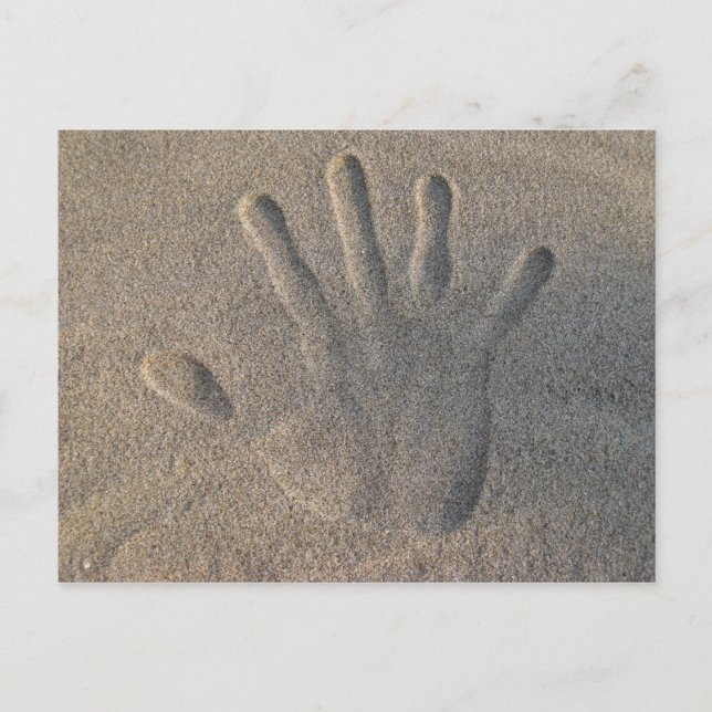 Postal Hola en la arena (Anverso)