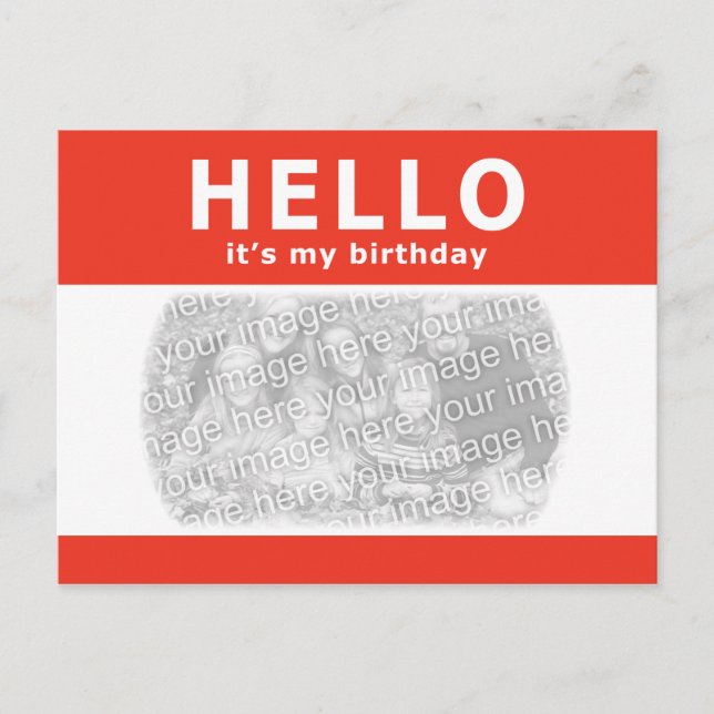 Postal ¡hola, es mi cumpleaños! (Anverso)