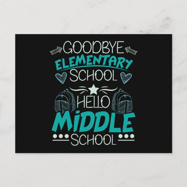 Postal Hola escuela secundaria (Anverso)