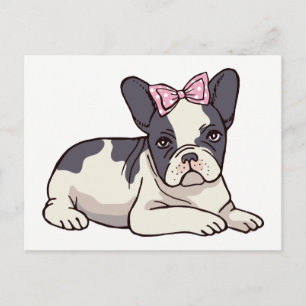 Postal Hola Frenchie Puppy Perro Bulldog francés Amor