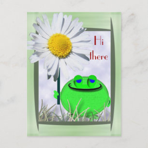 Postal Hola, froggie y daisy