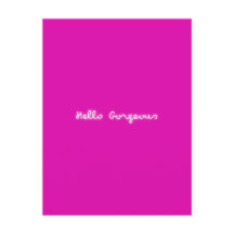 Hola Gorgeous Neon | Rosa Girly Moderno Luminoso
