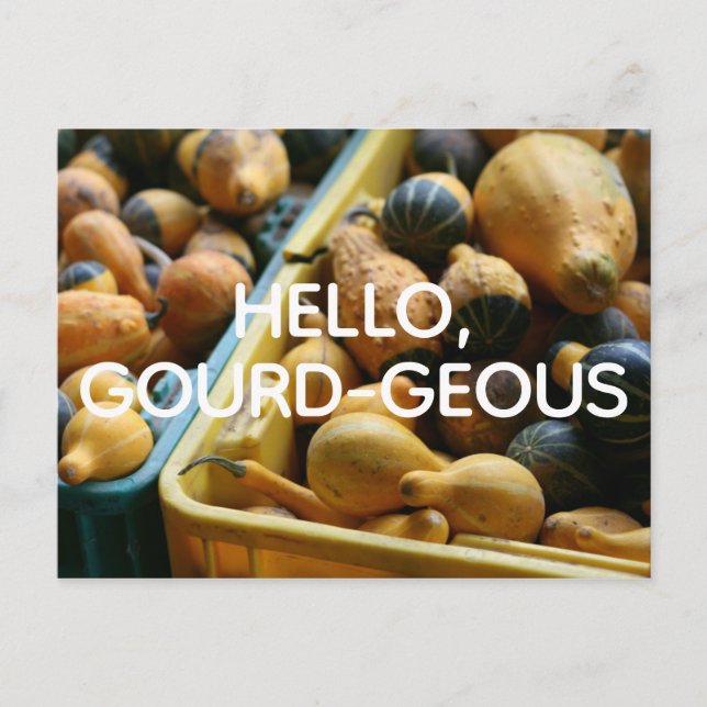 Postal Hola, Gourd-geous Postcard (Anverso)