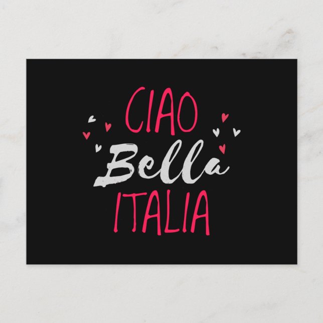 Postal Hola hermosa Italia (Anverso)