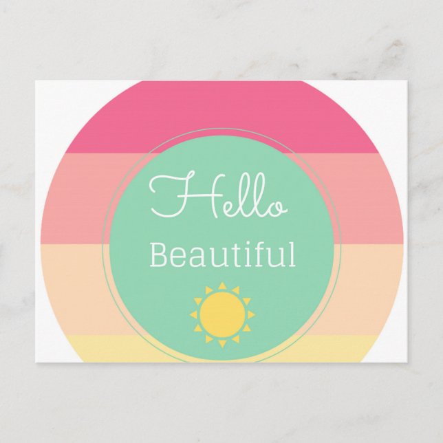 Postal Hola Hermoso (Anverso)