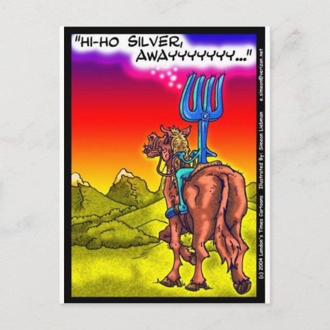 Postal ¿Hola Ho Silver? Regalos divertidos de caricaturas (Anverso)