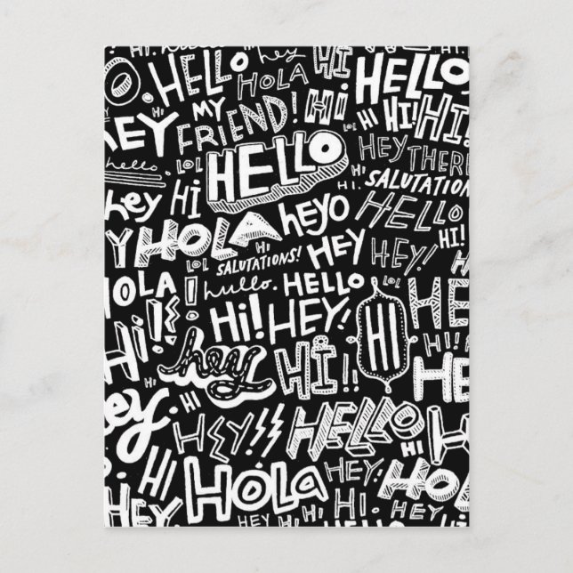Postal Hola Hola Bonjour (Anverso)