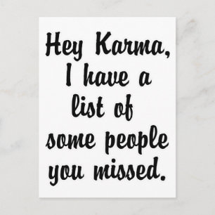 Postal Hola Karma...