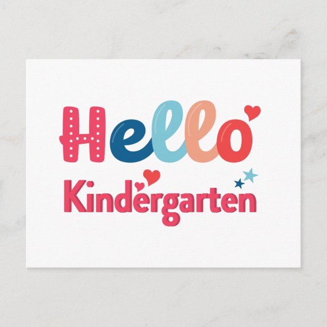 Postal Hola kindergarten Postcard  (Anverso)