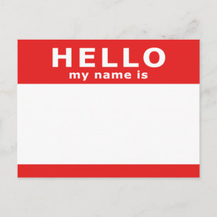 Postal hola mi nombre es