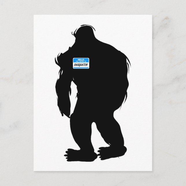 Postal Hola Mi Nombre Es Sasquatch (Anverso)