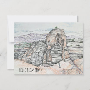 Postal Hola Moab Utah Delicate Arch Red Rock