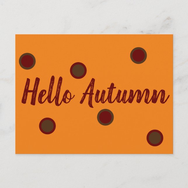 Postal Hola otoño (Anverso)