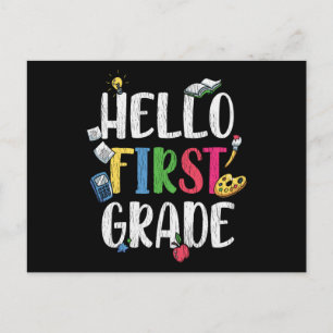 Postal Hola Regalo Para Aula De Primer Grado De La Escuel