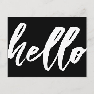 Postal ¡Hola Script de Fancy