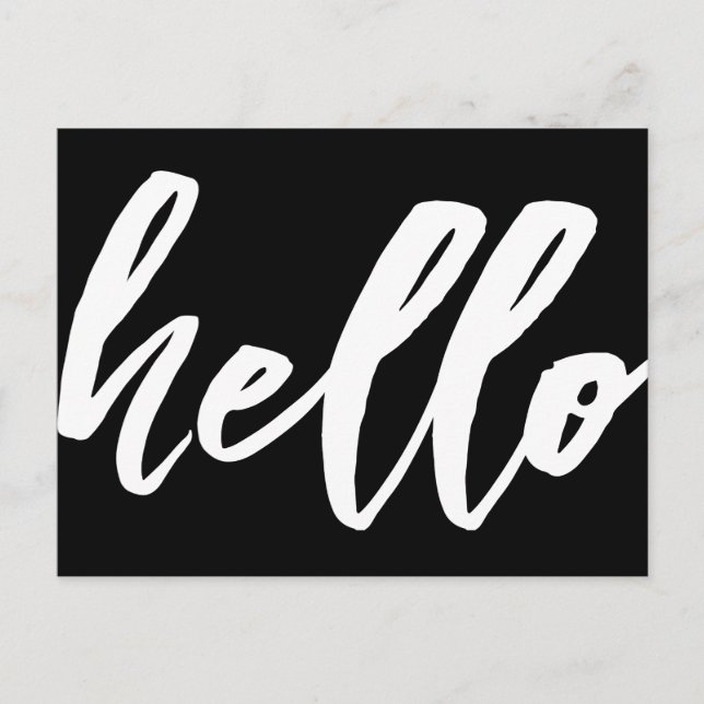 Postal ¡Hola | Script de Fancy (Anverso)