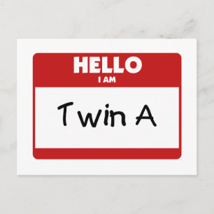 Postal Hola Soy Twin A