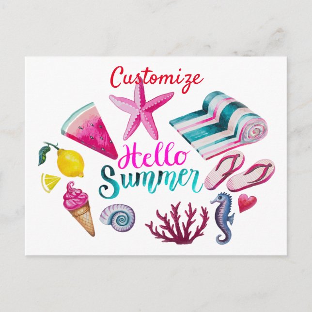 Postal Hola Summer Beach Thunder-Cove (Anverso)