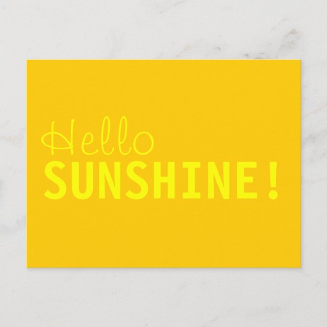 Postal Hola Sunshine Postcard (Anverso)