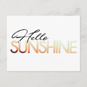 Postal Hola Sunshine Postcard