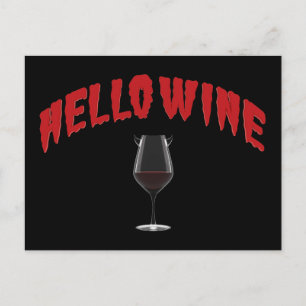 Postal Hola Wine - Un trato de Halloween