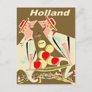 Postal Holanda, divertido vintage