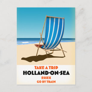 Postal Holanda en el mar Essex cartel de viaje estilo vin