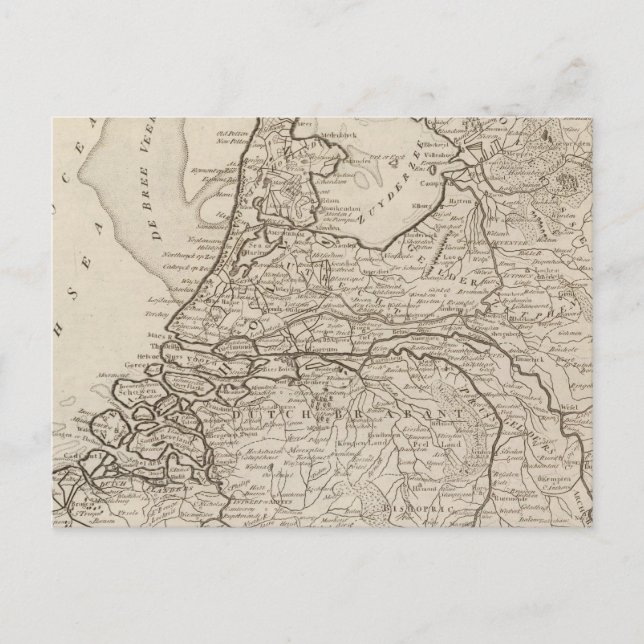 Postal Holanda, Frisia, Groningen, Overyssel (Anverso)