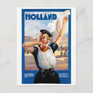 Postal Holanda Países Bajos Poster de Viajes Vintage Rest