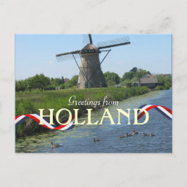 Postal holandesa de los patos de viento