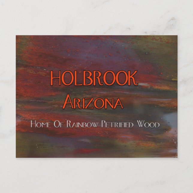 Postal Holbrook Arizona Mascota Wood Postcard (Anverso)