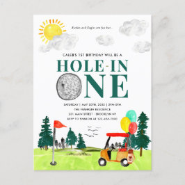 Postal Hole In One Golf Boy Golfing Par-tee Primer Cumple
