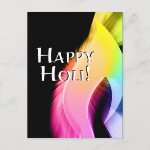 Postal holi feliz (luz de color)