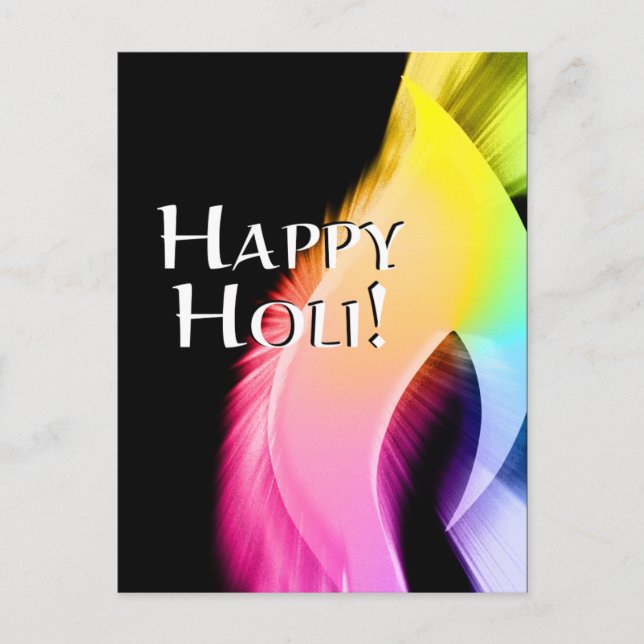 Postal holi feliz (luz de color) (Anverso)