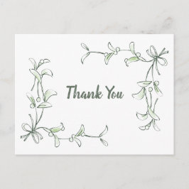 Postal Holiday Holly Thank You Cards